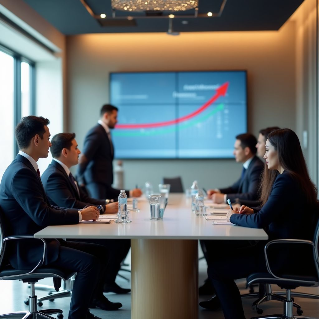 Reunión con clientes corporativos